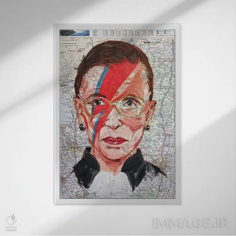 تابلو دکوراتیو روث از نیویورک اثر کایل ویلیس - نمای قابدار سفید