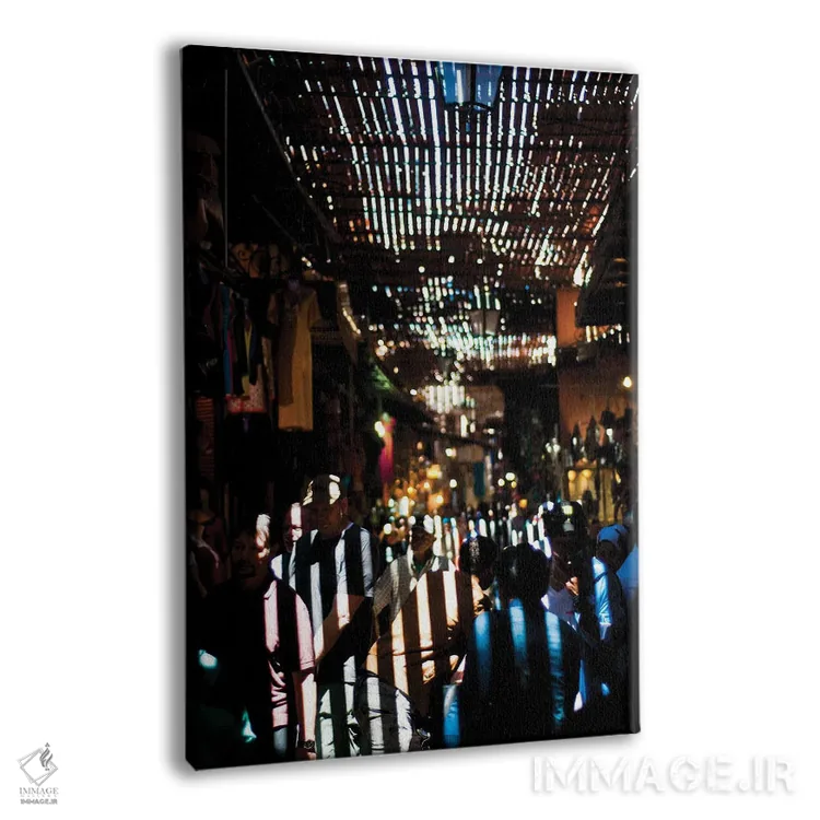 تابلو دکوراتیو رنگ های اسرارآمیز و آوازهای بازار اثر کنزو ایجیری - نمای پرسپکتیو محصول