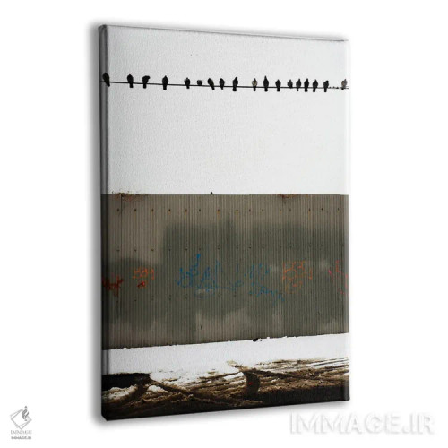 تابلو دکوراتیو پرندگان در افق های یخ زده اثر کنزو ایجیری - نمای پرسپکتیو محصول