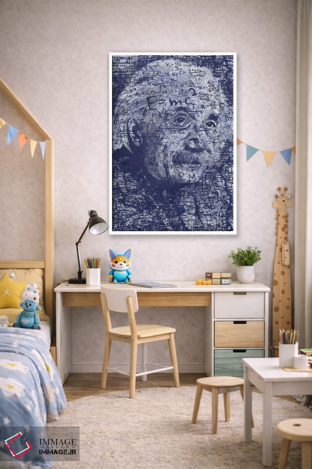 تابلو دکوراتیو آلبرت اینشتین اثر کایل ویلیس - D1W