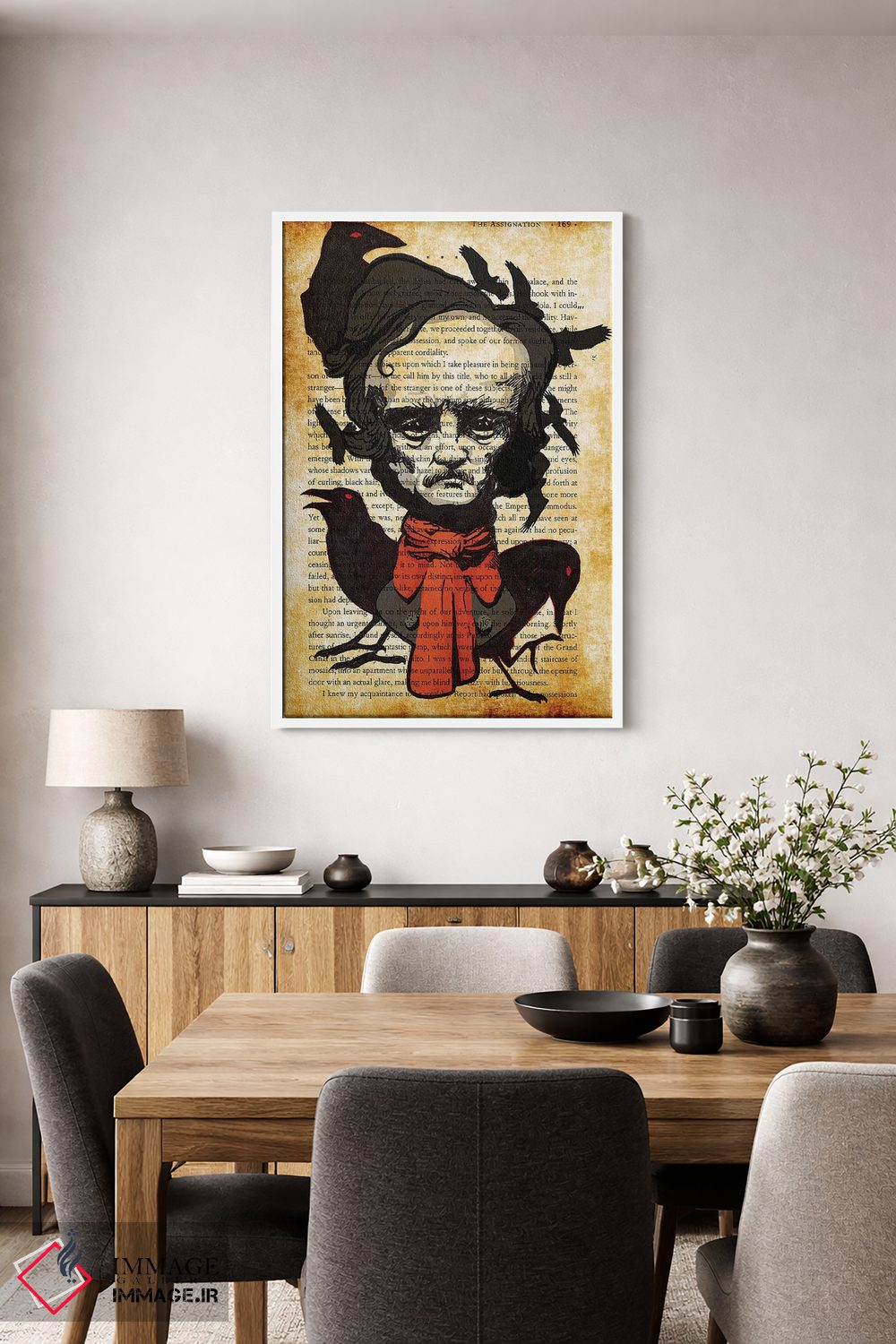 تابلو دکوراتیو ادگار آلن پو اثر کایل ویلیس - D2W