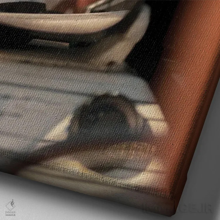 تابلو دکوراتیو سفر آینه ای اثر کنزو ایجیری - نمای نزدیک بافت بوم