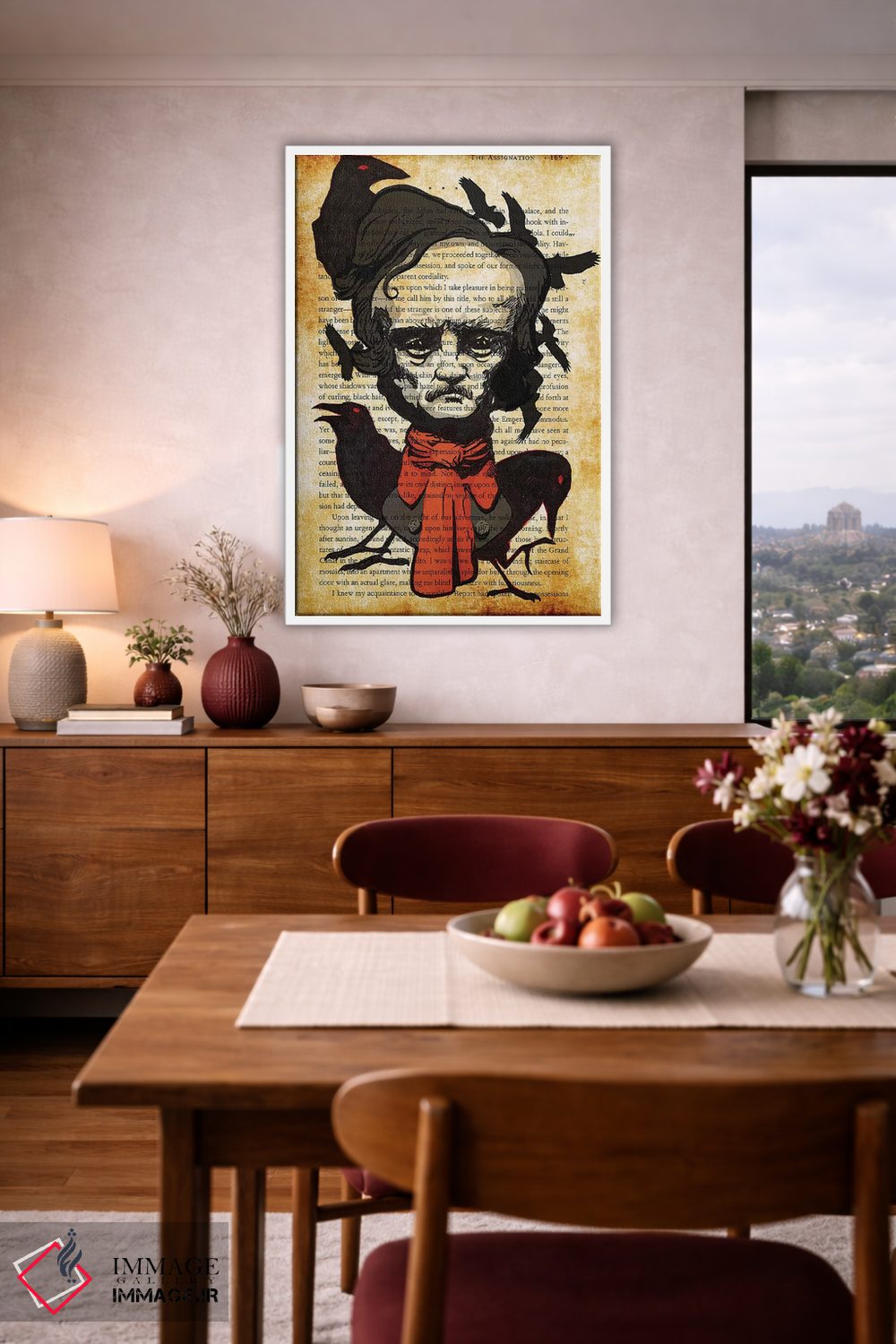 تابلو دکوراتیو ادگار آلن پو اثر کایل ویلیس - D3W