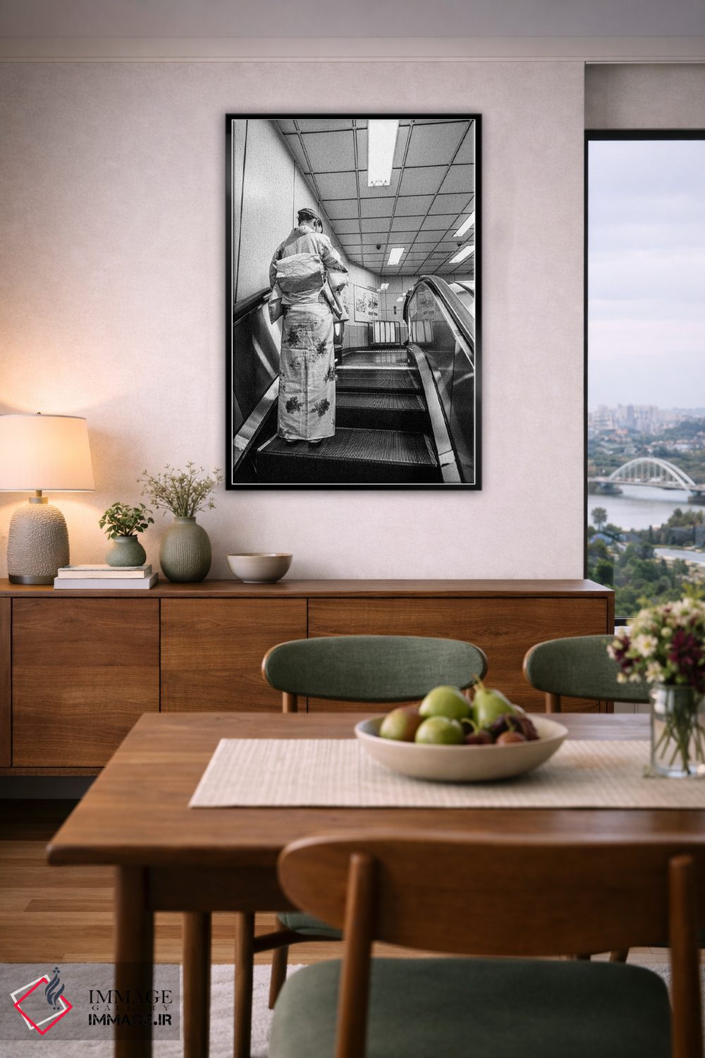 تابلو دکوراتیو گیشای مدرن اثر کنزو ایجیری - D6B