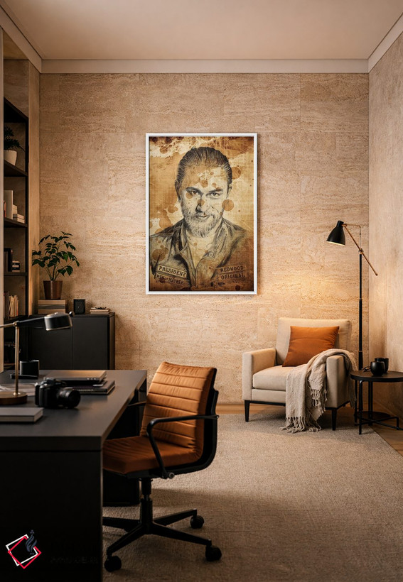 تابلو دکوراتیو جکس از سریال "فرزندان هرج و مرج" با خودکار اثر کایل ویلیس - D6W