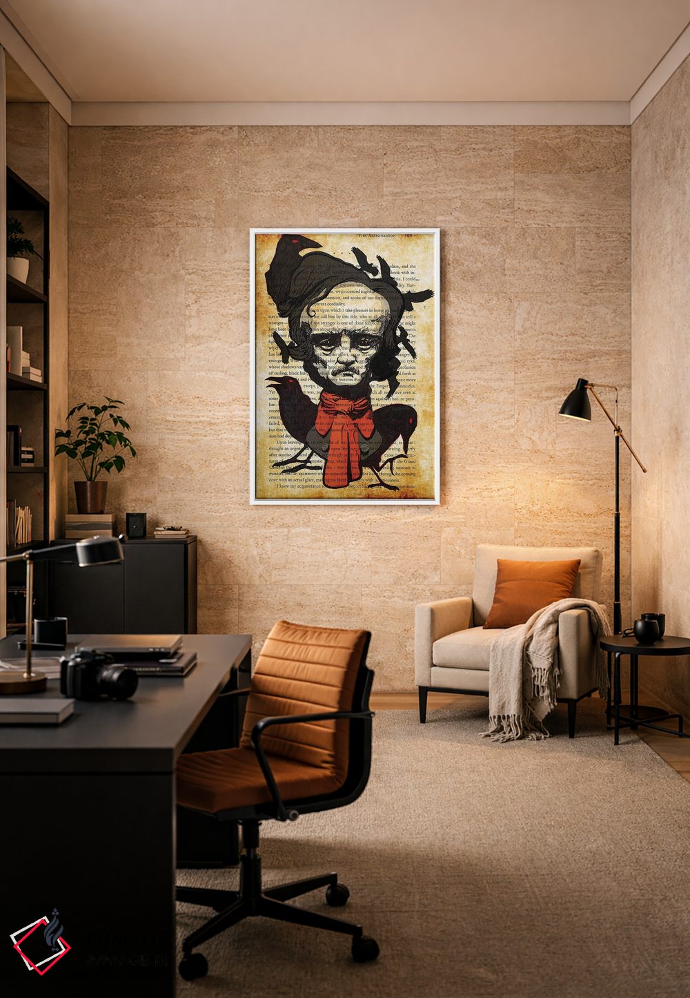 تابلو دکوراتیو ادگار آلن پو اثر کایل ویلیس - D6W