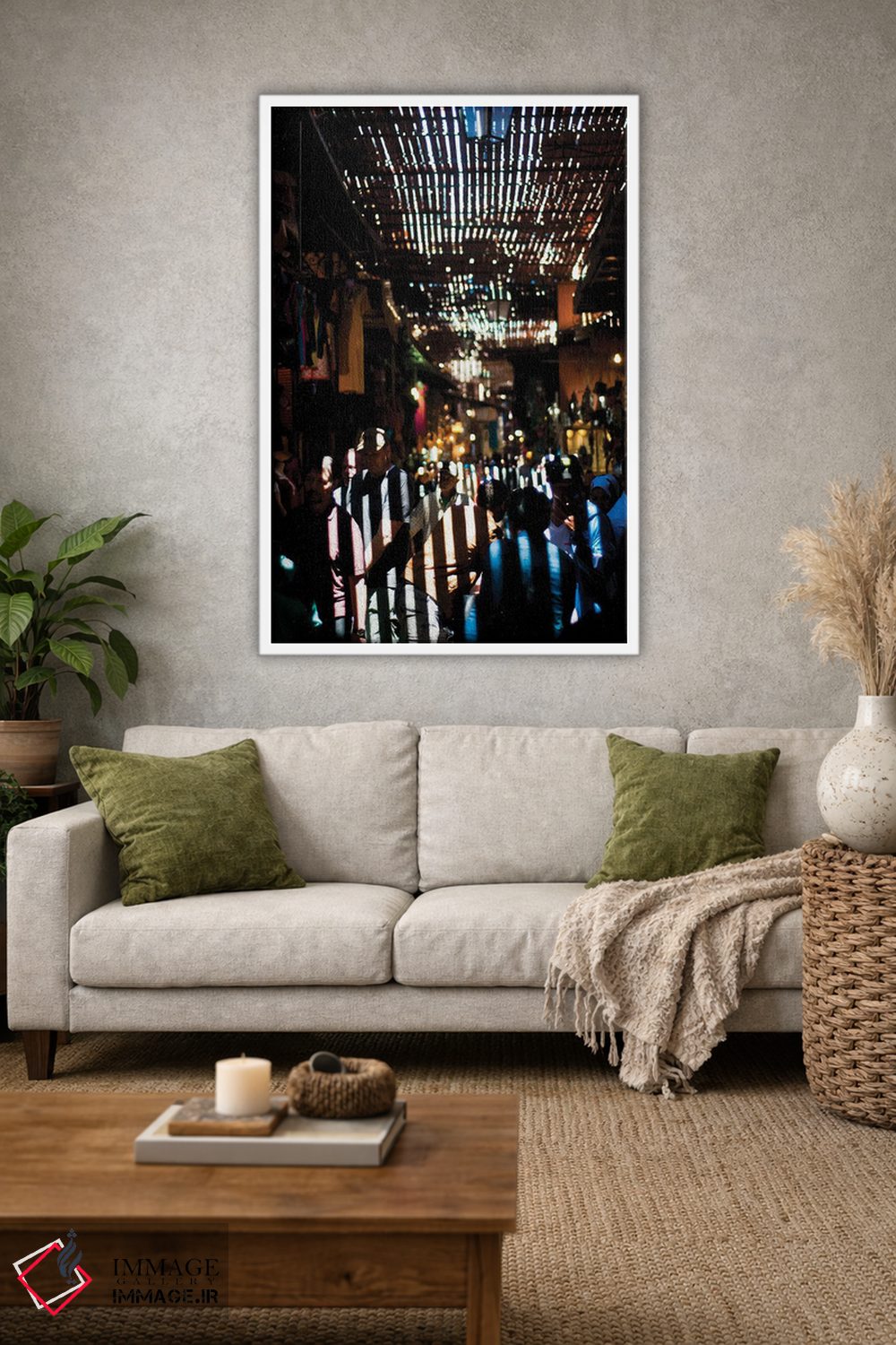 تابلو دکوراتیو رنگ های اسرارآمیز و آوازهای بازار اثر کنزو ایجیری - D1W