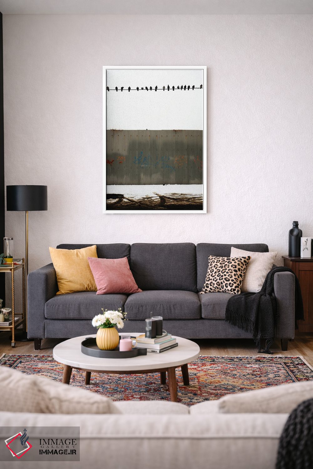 تابلو دکوراتیو پرندگان در افق های یخ زده اثر کنزو ایجیری - D4W