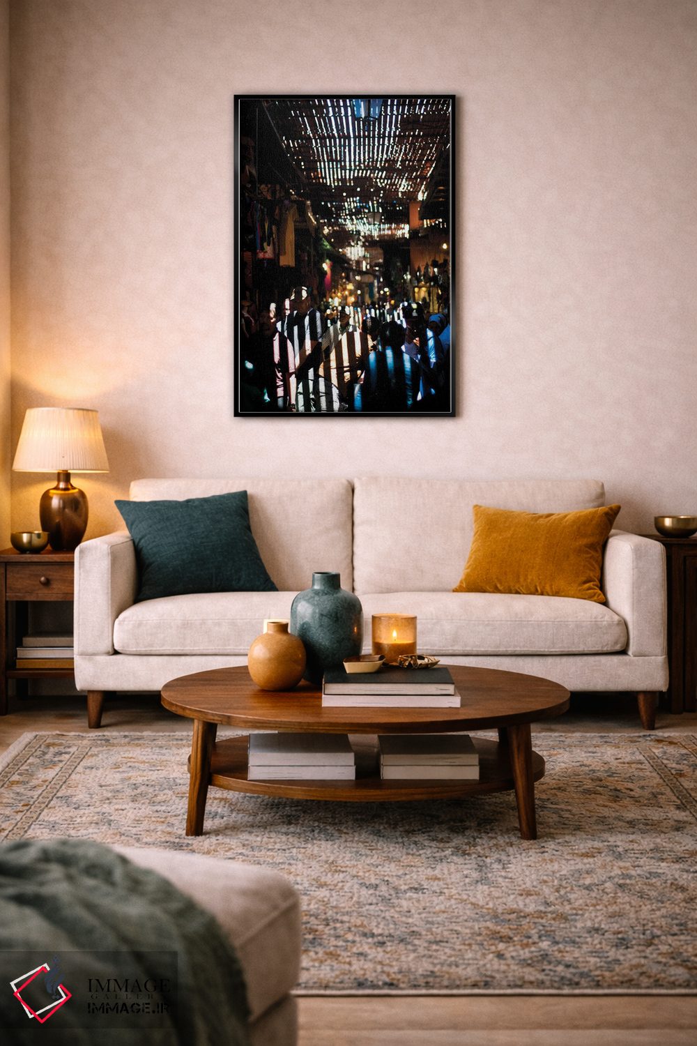 تابلو دکوراتیو رنگ های اسرارآمیز و آوازهای بازار اثر کنزو ایجیری - D5B