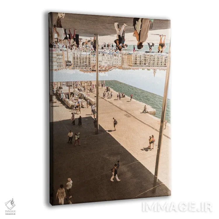 تابلو دکوراتیو بندر قدیمی مارسی ۵ اثر کنزو ایجیری - نمای پرسپکتیو محصول