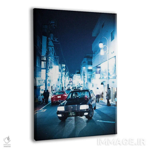 تابلو دکوراتیو چراغ های تاکسی آبی اثر کنزو ایجیری - نمای پرسپکتیو محصول