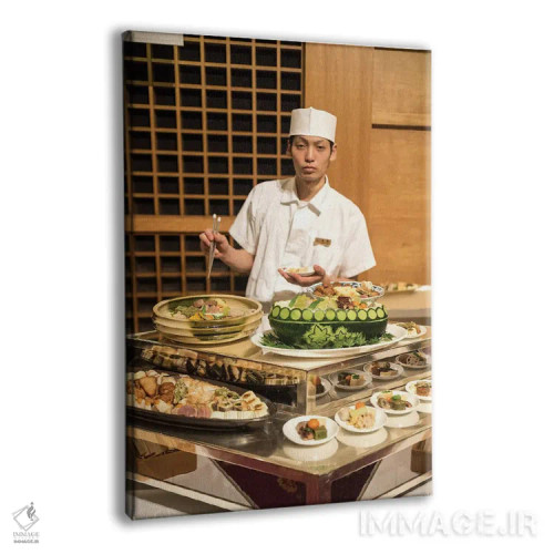 تابلو دکوراتیو مرد غذا اثر کنزو ایجیری - نمای پرسپکتیو محصول