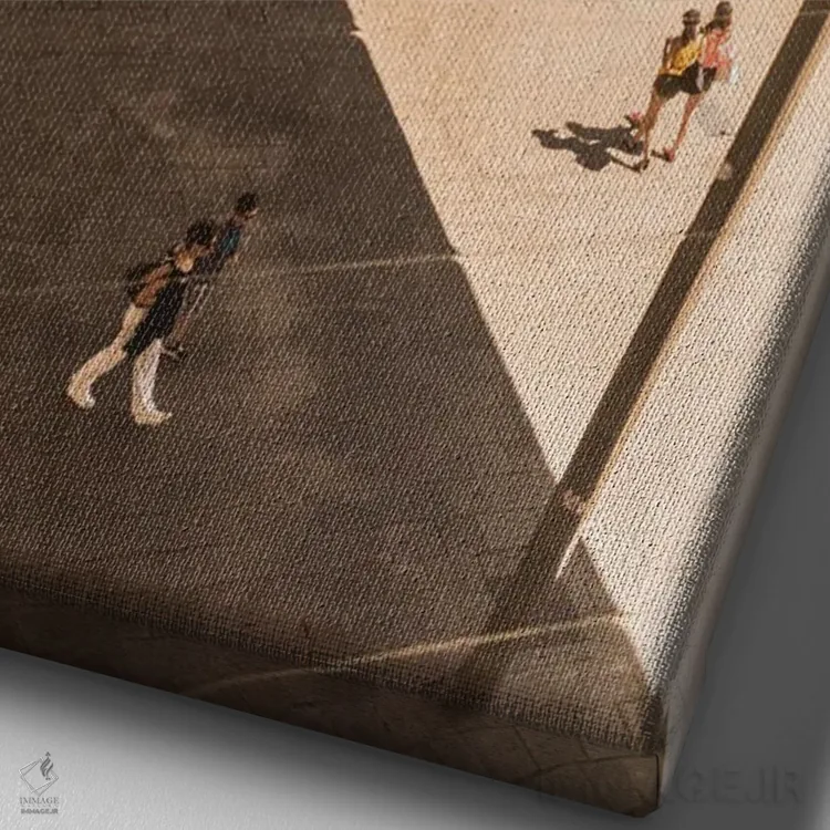 تابلو دکوراتیو بندر قدیمی مارسی ۵ اثر کنزو ایجیری - نمای نزدیک بافت بوم