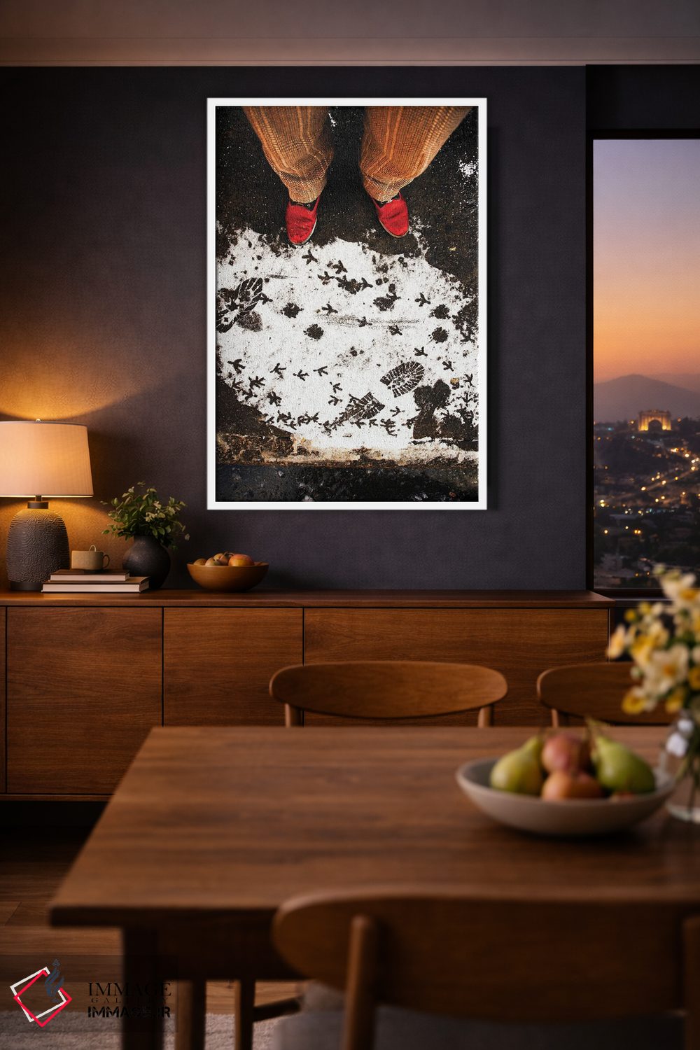 تابلو دکوراتیو رد پاها اثر کنزو ایجیری - D3W