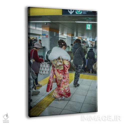 تابلو دکوراتیو گیشای مدرن ۲ اثر کنزو ایجیری - نمای پرسپکتیو محصول