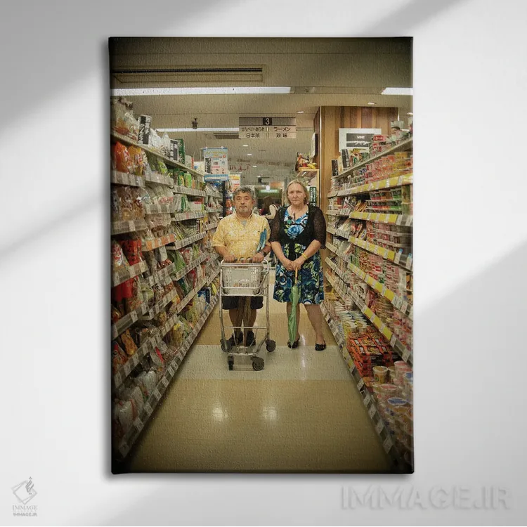 تابلو دکوراتیو راهروی پدر و مادر ۳ اثر کنزو ایجیری - نمای روبهرو روی دیوار