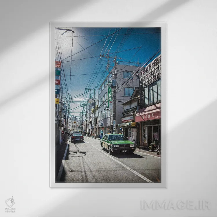 تابلو دکوراتیو جییوگااوکا اثر کنزو ایجیری - نمای قابدار سفید