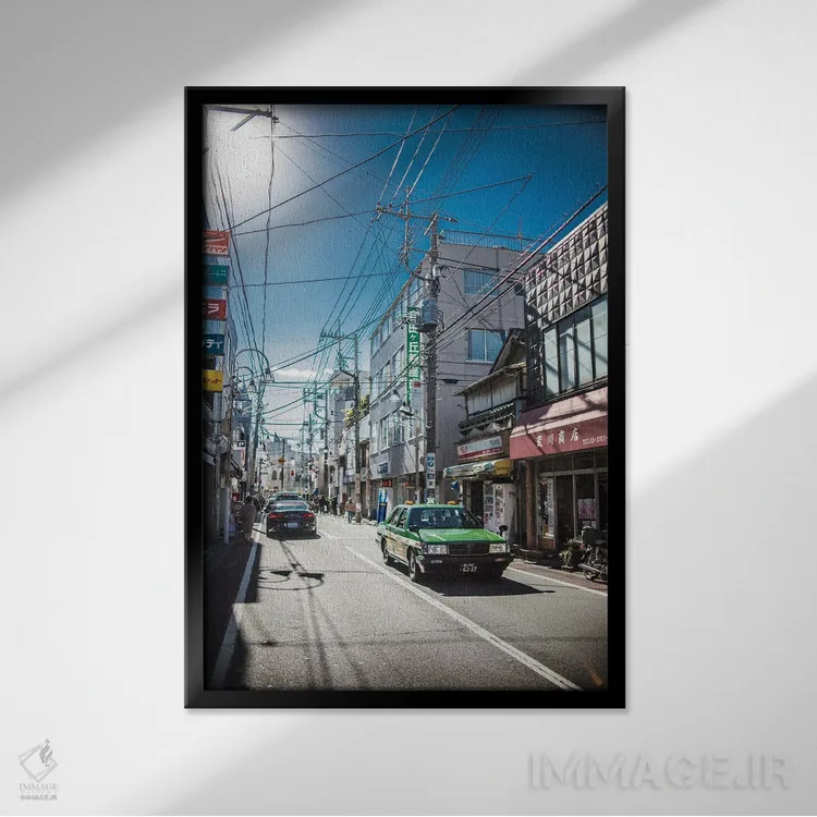 تابلو دکوراتیو جییوگااوکا اثر کنزو ایجیری - نمای قابدار مشکی