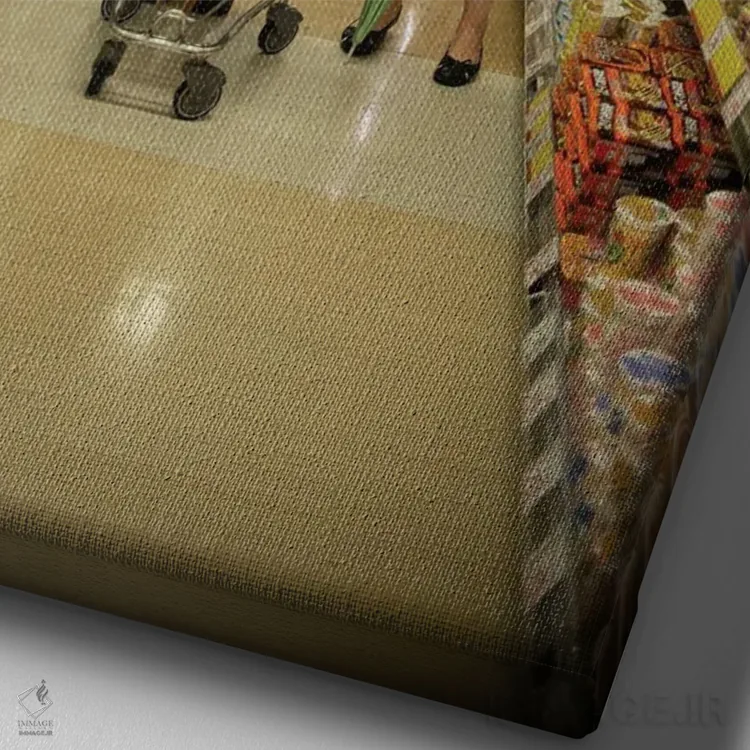 تابلو دکوراتیو راهروی پدر و مادر ۳ اثر کنزو ایجیری - نمای نزدیک بافت بوم