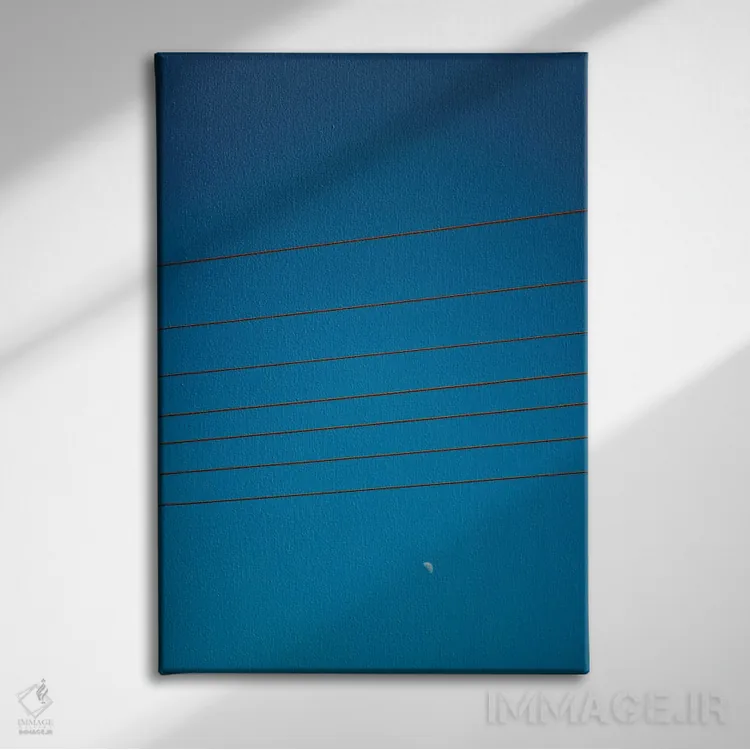 تابلو دکوراتیو چین وچروک ماه اثر کنزو ایجیری - نمای روبهرو روی دیوار