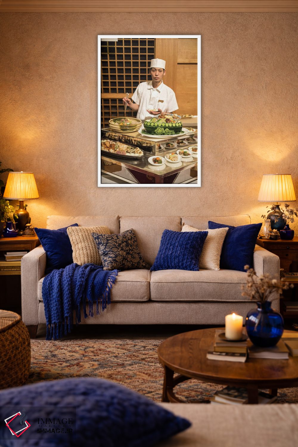 تابلو دکوراتیو مرد غذا اثر کنزو ایجیری - D3W