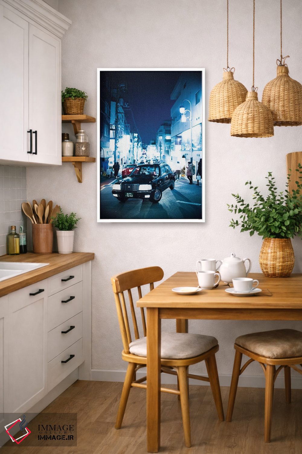 تابلو دکوراتیو تاکسی آبی اثر کنزو ایجیری - D6W