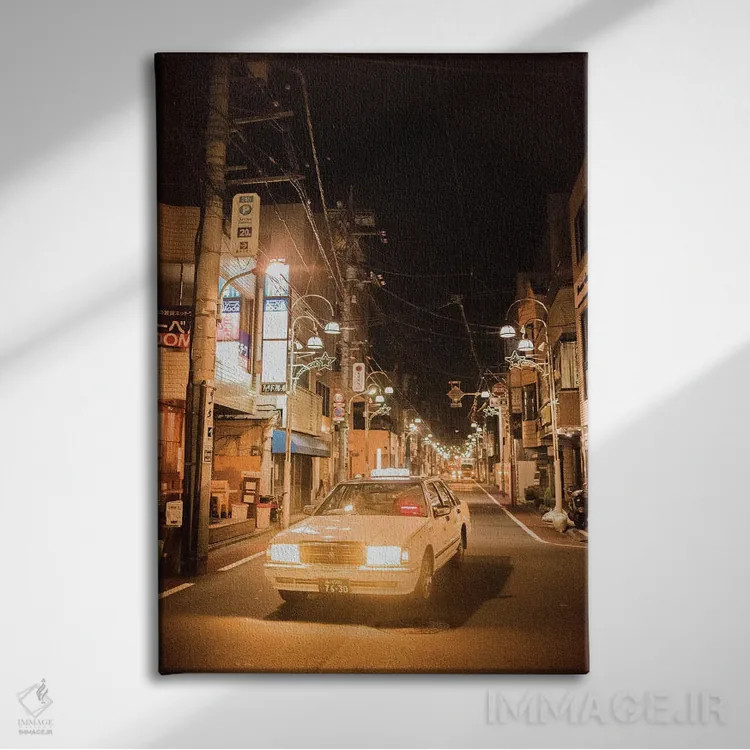 تابلو دکوراتیو تاکسی زرد اثر کنزو ایجیری - نمای روبهرو روی دیوار