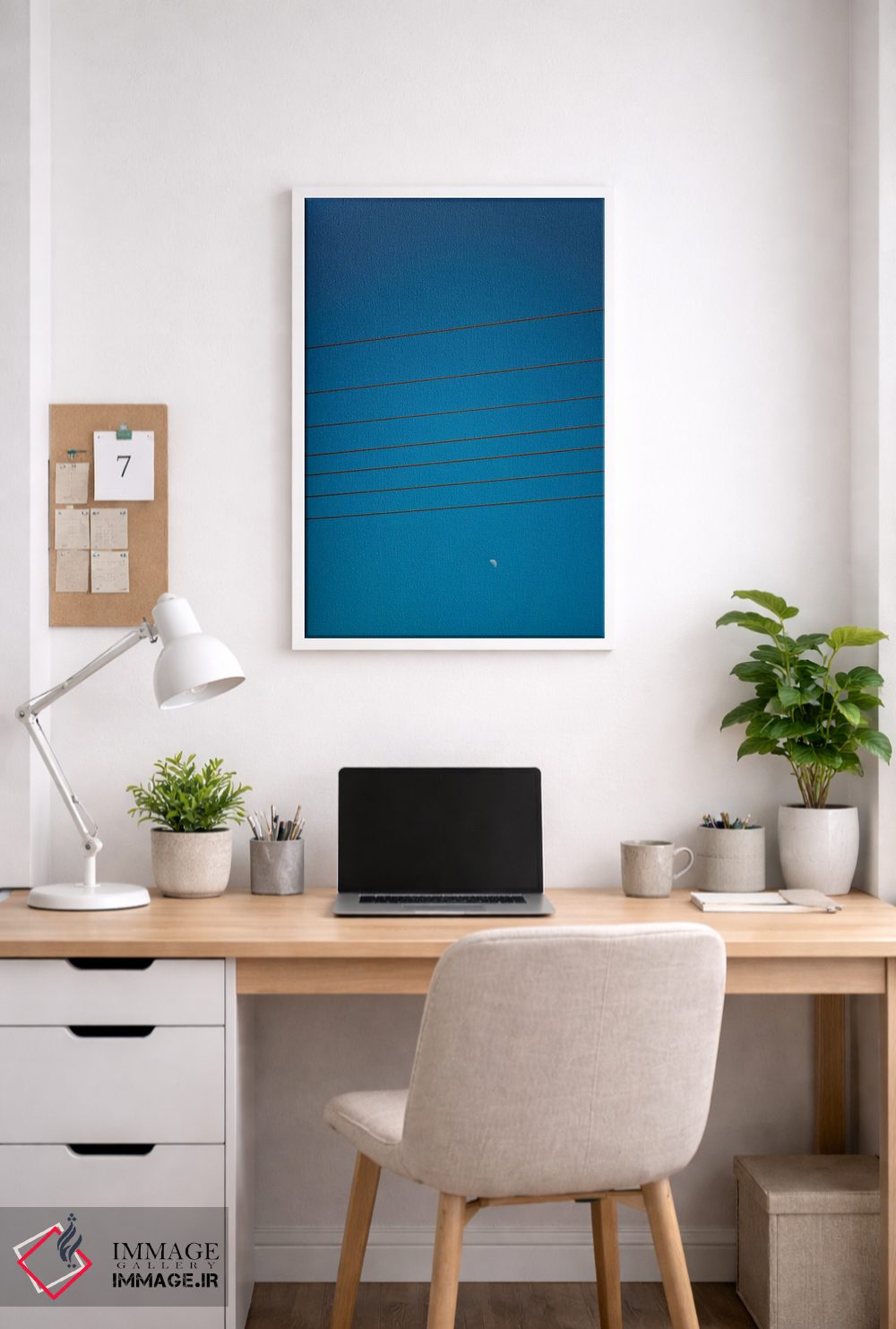 تابلو دکوراتیو چین وچروک ماه اثر کنزو ایجیری - D4W