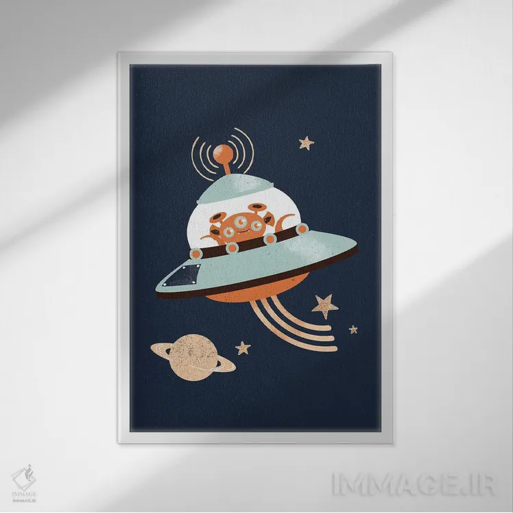 تابلو مینیمال بیگانه اثر کانزیلو - نمای قابدار سفید