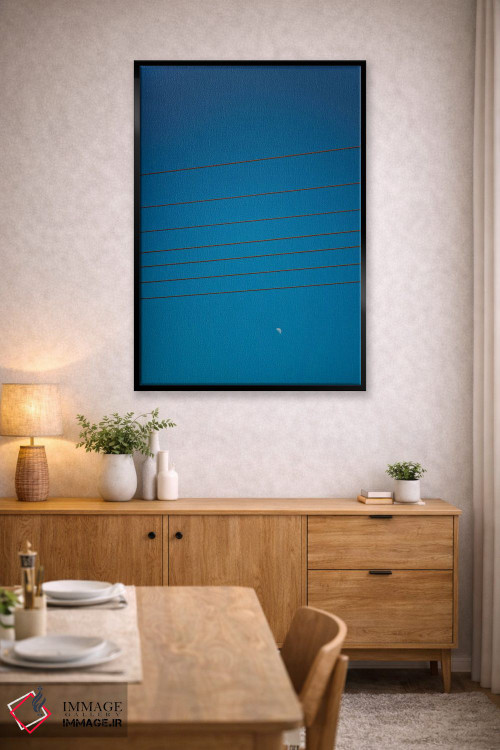 تابلو دکوراتیو چین وچروک ماه اثر کنزو ایجیری - D6B