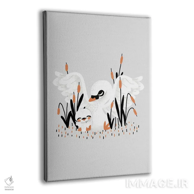 تابلو مینیمال قوی مادر و جوجه اش اثر کانزیلو - نمای پرسپکتیو محصول