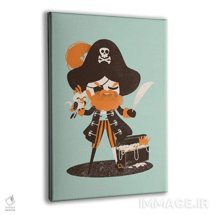 تابلو مینیمال کاپیتان دزد دریایی اثر کانزیلو - نمای پرسپکتیو محصول