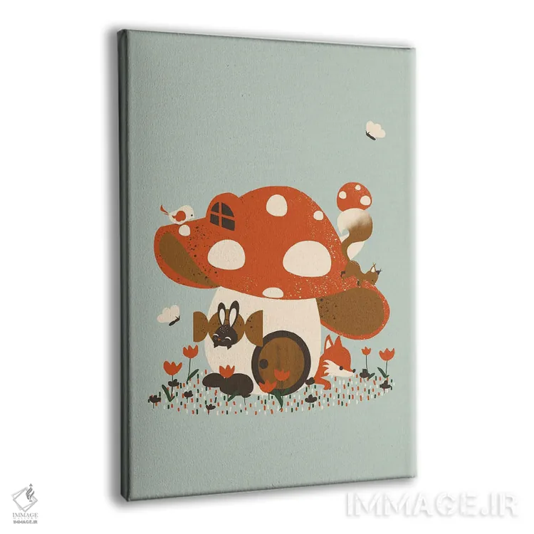 تابلو مینیمال خانه قارچی اثر کانزیلو - نمای پرسپکتیو محصول