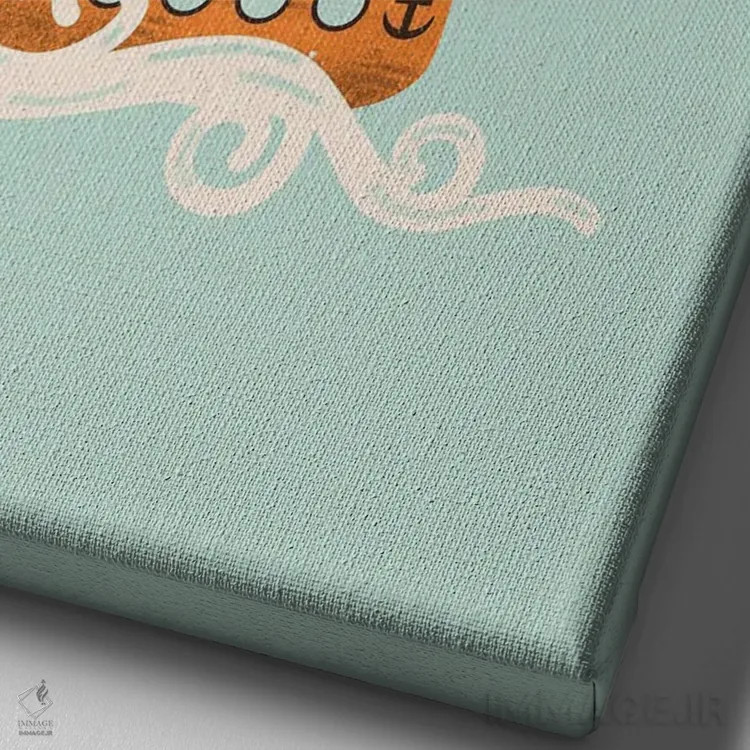 تابلو مینیمال کشتی دزدان دریایی اثر کانزیلو - نمای نزدیک بافت بوم