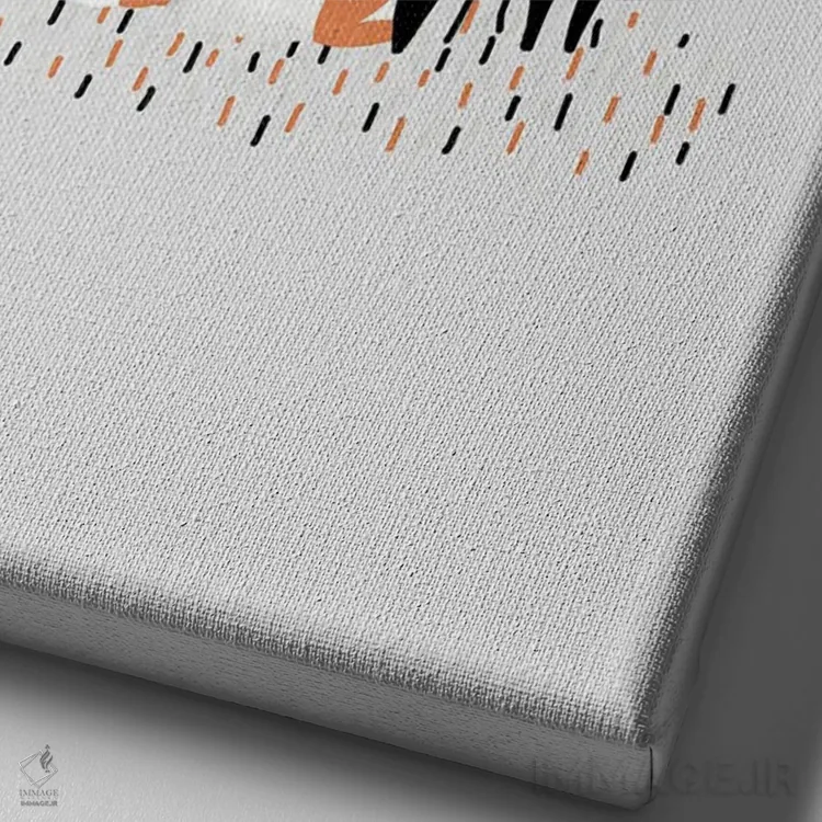 تابلو مینیمال قوی مادر و جوجه اش اثر کانزیلو - نمای نزدیک بافت بوم