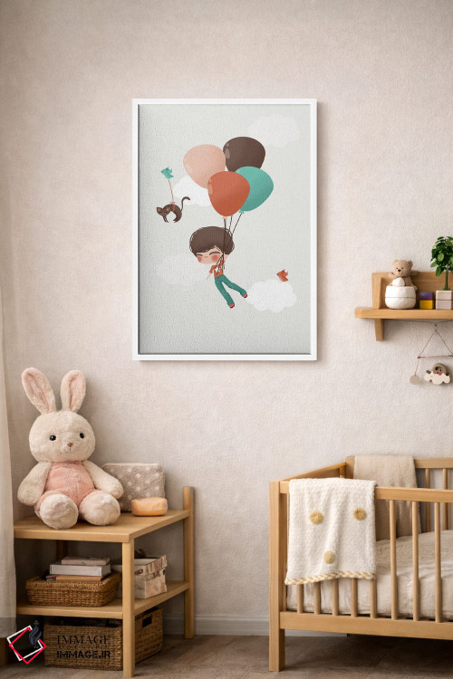 تابلو مینیمال پسر در میان ابرها اثر کانزیلو - D3W