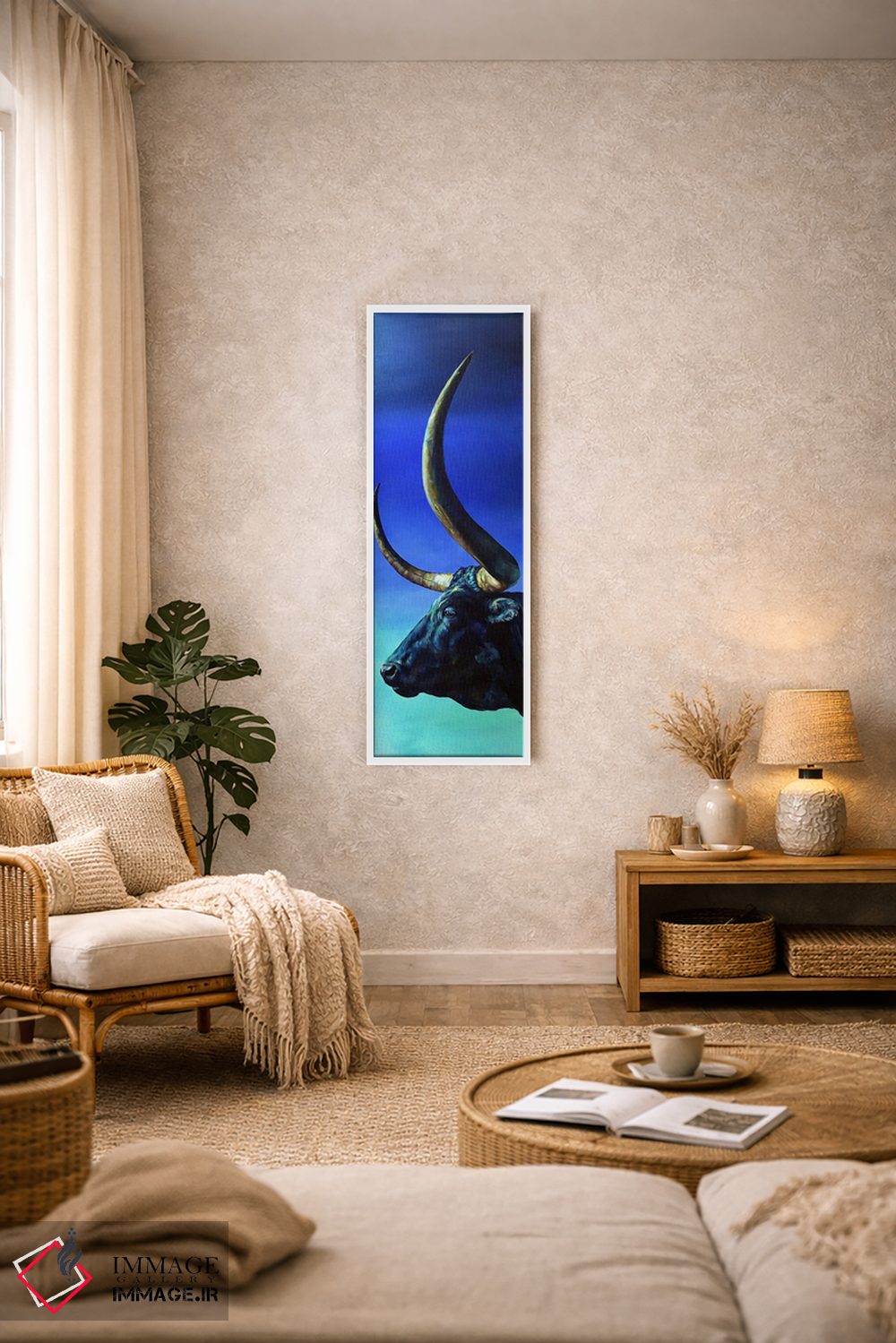 تابلو دکوراتیو آبی روی آبی اثر رابرت پانکی - D2W