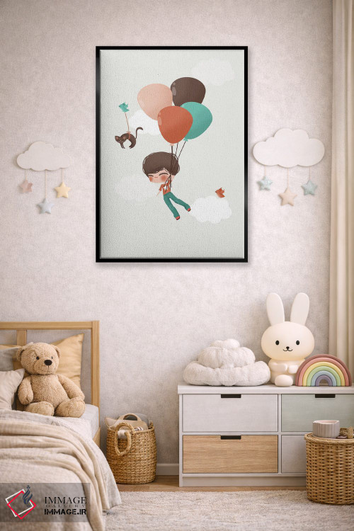 تابلو مینیمال پسر در میان ابرها اثر کانزیلو - D5B