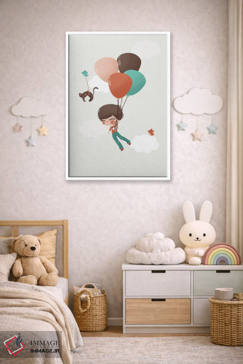 تابلو مینیمال پسر در میان ابرها اثر کانزیلو - D4W