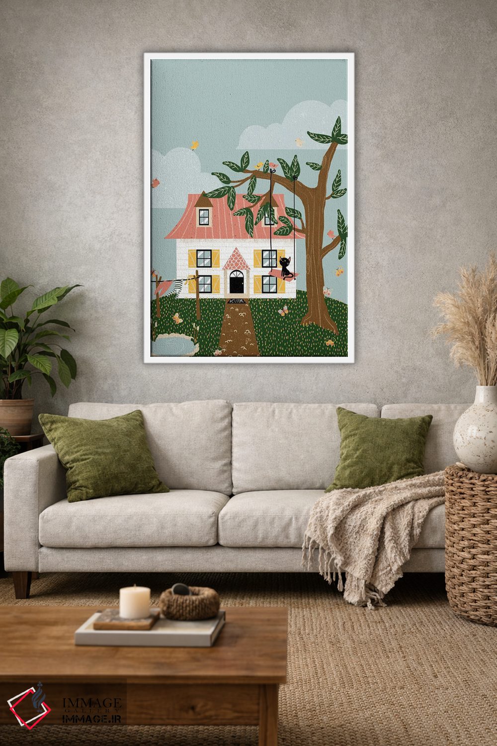 تابلو دکوراتیو خانه زیبا اثر کانزیلو - D1W