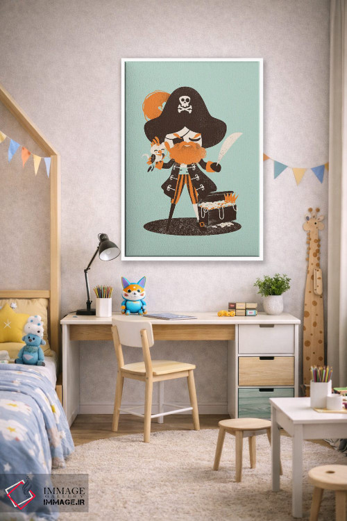 تابلو مینیمال کاپیتان دزد دریایی اثر کانزیلو - D1W