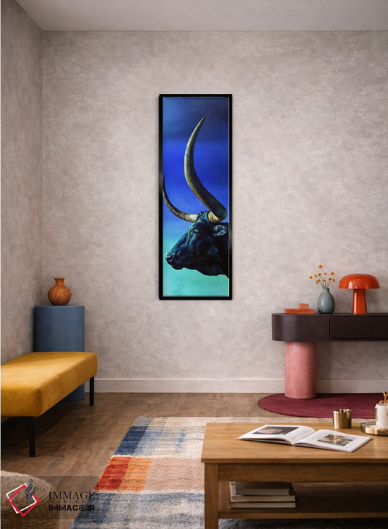 تابلو دکوراتیو آبی روی آبی اثر رابرت پانکی - D4B