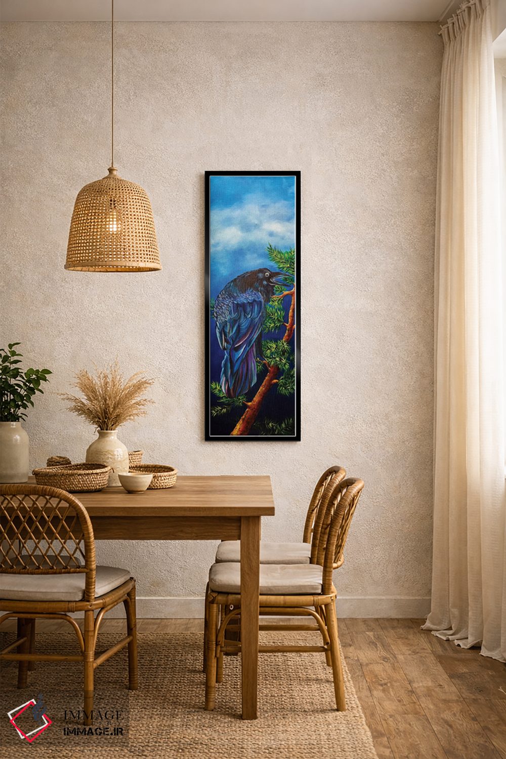 تابلو دکوراتیو کلاغ نشسته اثر جیل و رابرت پانکی - D3B