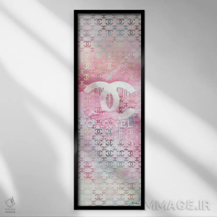 تابلو دکوراتیو شنل پاستلی می خواهم اثر پوماکای بارون - نمای قابدار مشکی