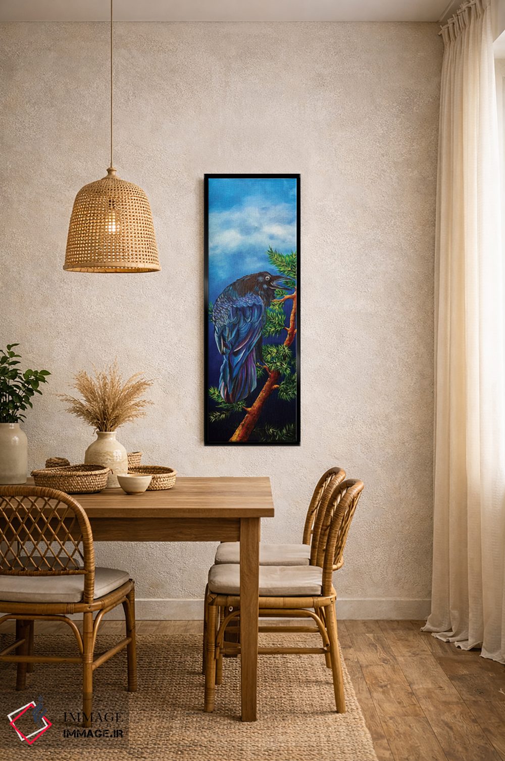 تابلو دکوراتیو کلاغ نشسته اثر جیل و رابرت پانکی - D4B