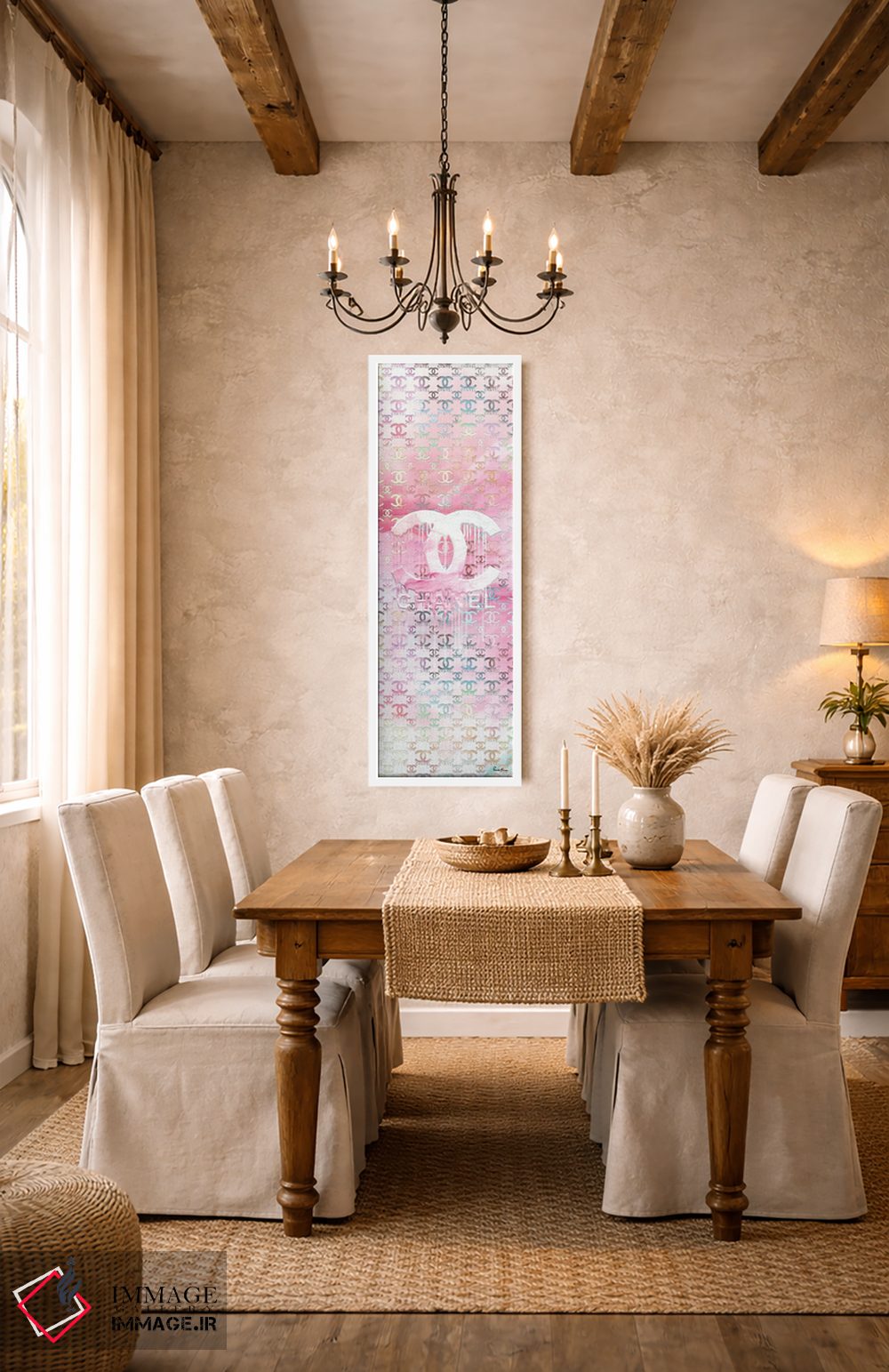 تابلو دکوراتیو شنل پاستلی می خواهم اثر پوماکای بارون - D4W