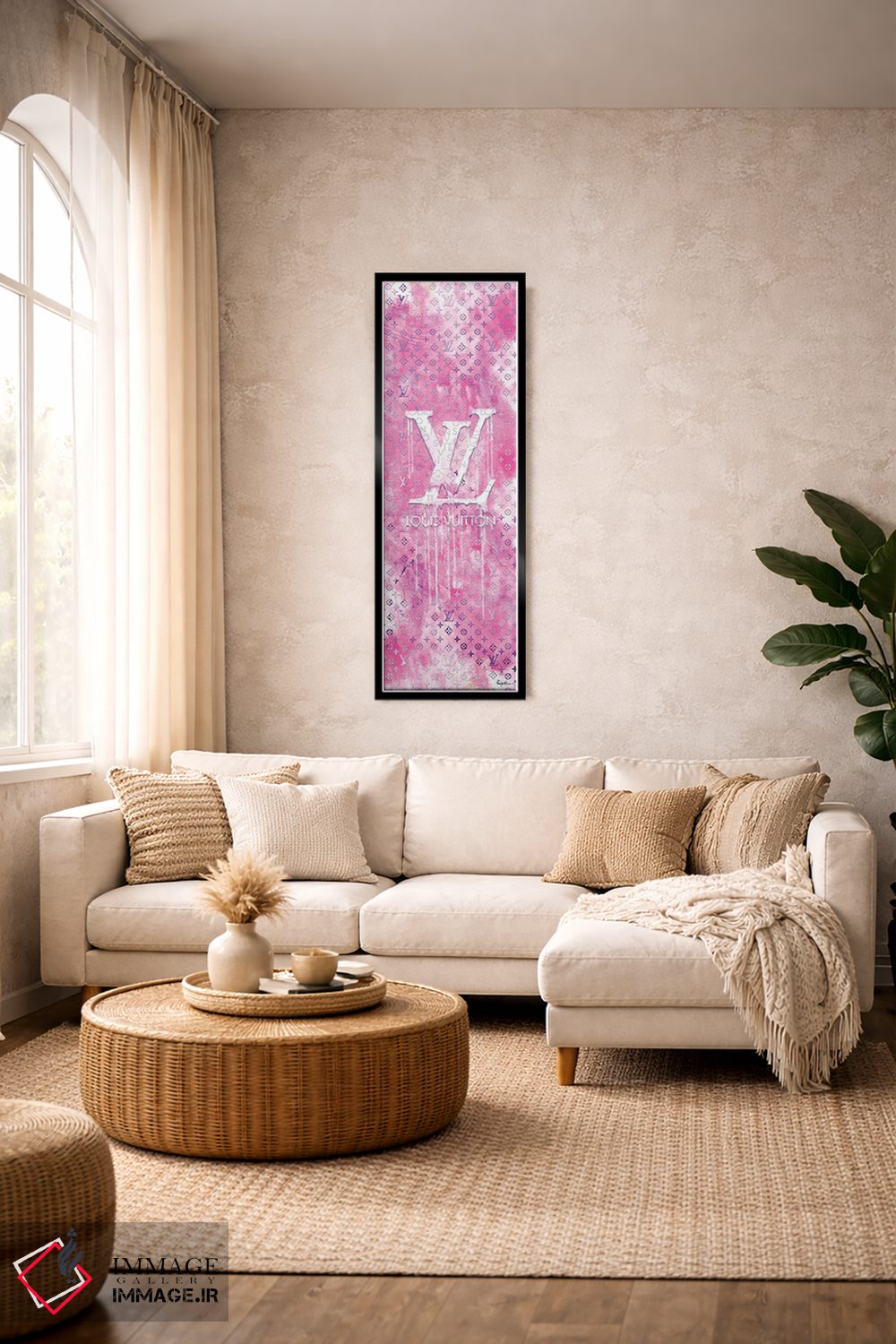 تابلو دکوراتیو لوییس صورتی می خواهم اثر پوماکای بارون - D5B