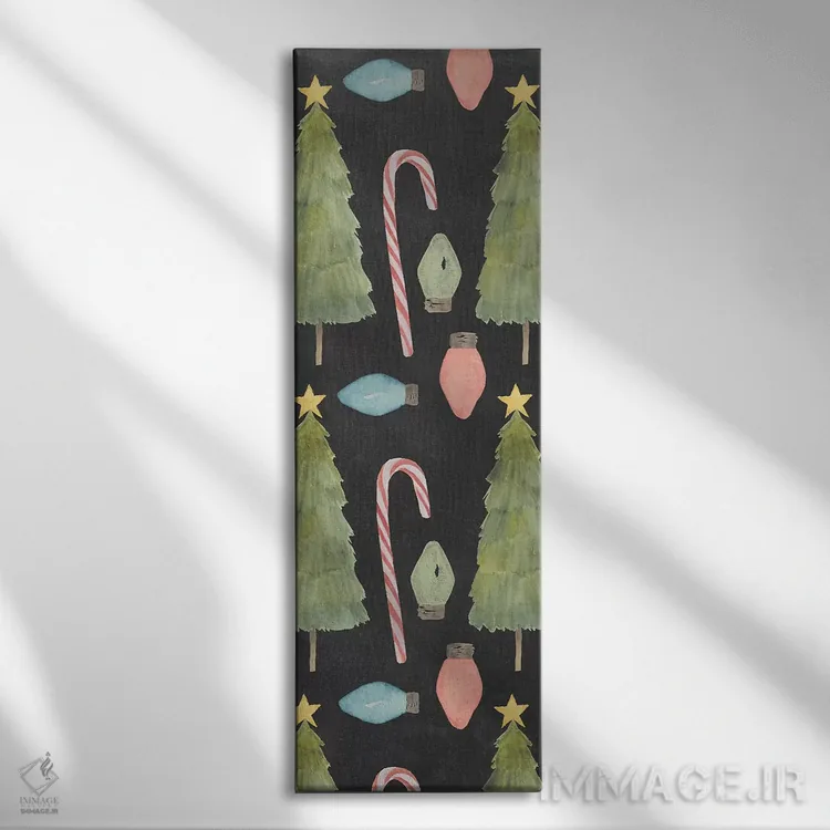 تابلو دکوراتیو مجموعه درخشش کریسمس ب اثر گریس پاپ - نمای روبهرو روی دیوار