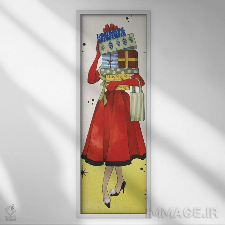 تابلو دکوراتیو مجموعه کریسمس کلاسیک B اثر گریس پاپ - نمای قابدار سفید