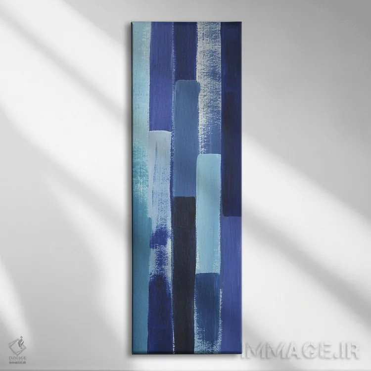 تابلو دکوراتیو آبشار آبی دوم اثر گریس پاپ - نمای روبهرو روی دیوار
